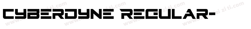 Cyberdyne Regular字体转换